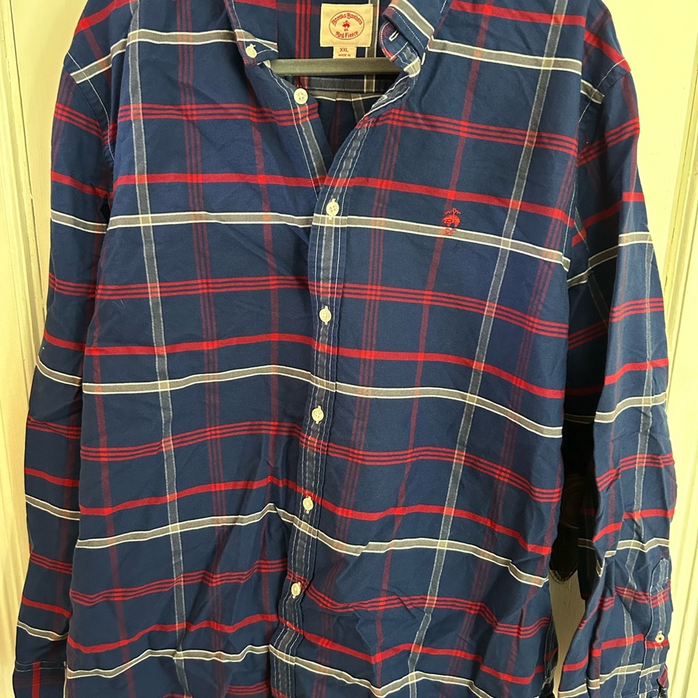 Men’s Brooks Brothers Red Fleece Shirt Size xxl